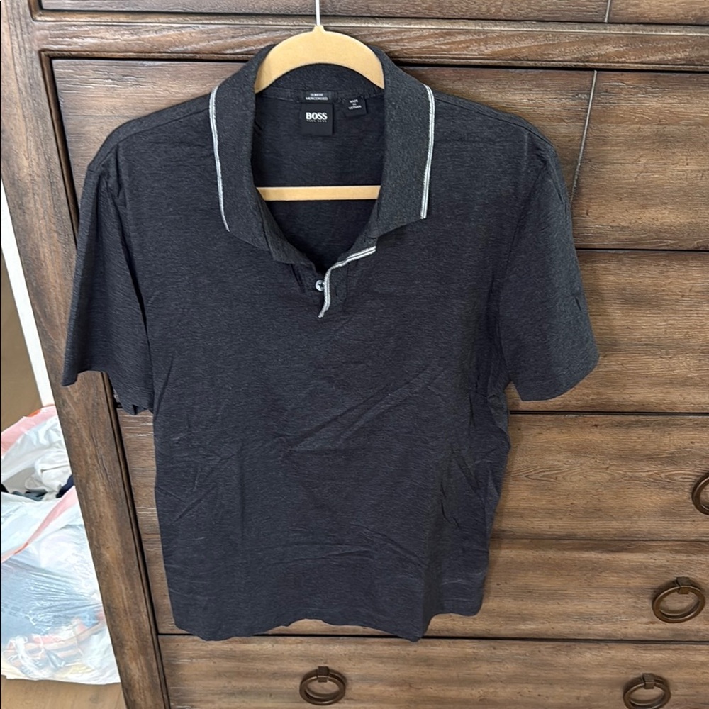 BOSS Men's Black Polo Shirt